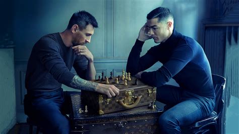 ronaldo vs messi chess photo